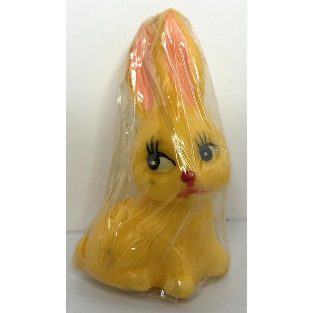 Vintage Rainbow Candle Easter Bunny Spring Candle New in Packaging 4" SKU H336